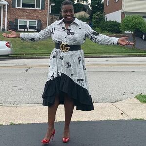 Spread the news in this high low dress